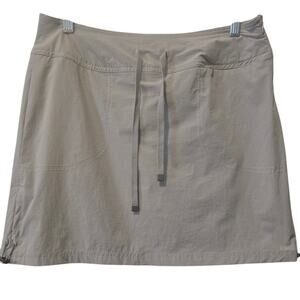 GreenTea Golf Rip Stop Fabric Gray Zip Front Pockets Athletic Skort Women M